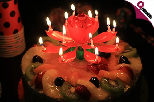 From QR40 Make Birthdays Bright & Melodious with Rotating Musical Candles - Choose from Packs of 5 OR 10! (Up to QR78 Value)